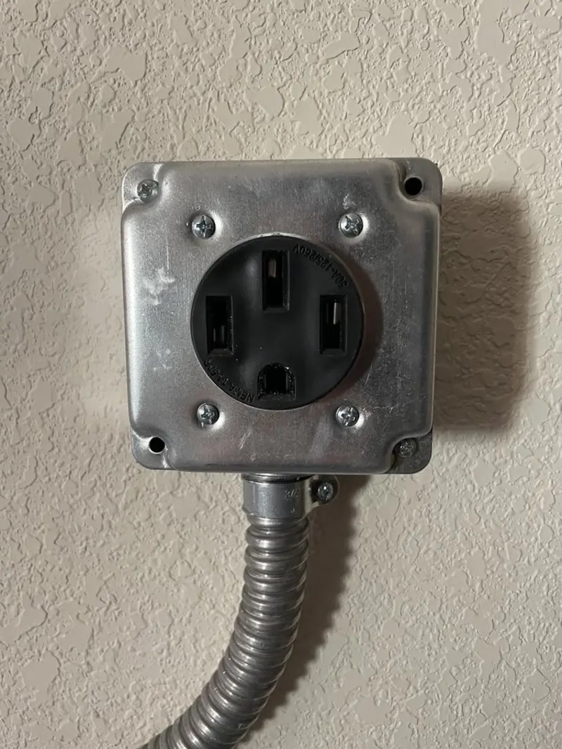 NEMA 14-50 outlet installed for Electrical Panel Upgrade in Minden